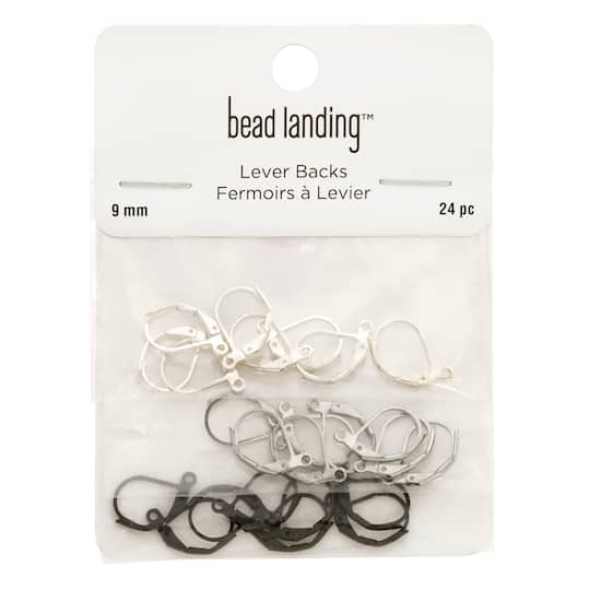 12 Packs: 24 ct. (288 total) 9mm Mixed Lever Backs by Bead Landing™
